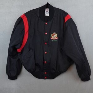 Vintage Highh Five Excalibur Hotel Casino Las Vegas Bomber Jacket Mens XL USA